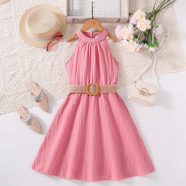 Sweet Pink Belt Dress