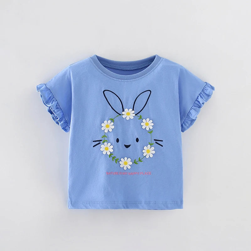 Cute Smily Bunny Printed T-shirt