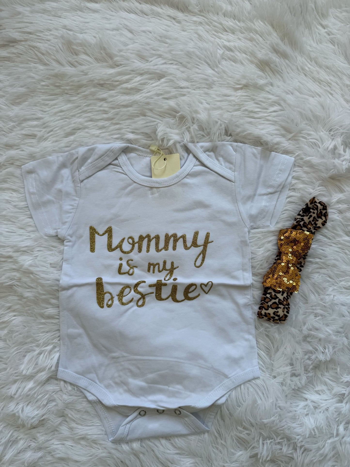 Mummy is my bestie printed romper