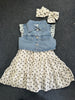 Short Sleeve Denim Jacket with Cotton Dress