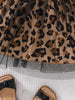 Off shoulder leopard printed dress