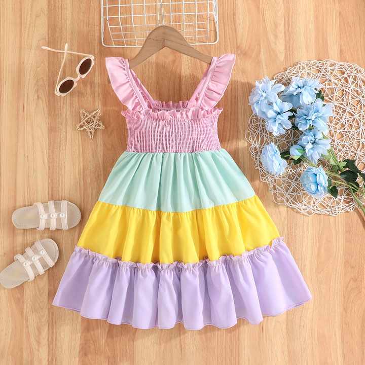 Colourful sleeveless Summer Dress