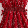Ruffle Sleeveless Polka Dot Girls Dress